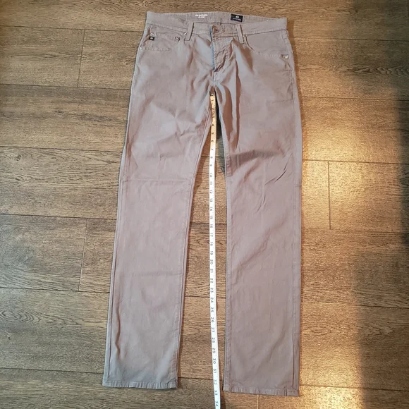 AG Adriano Goldschmied Men's Gray Matchbox Slim Chinos Size 34R - Picture 3 of 6